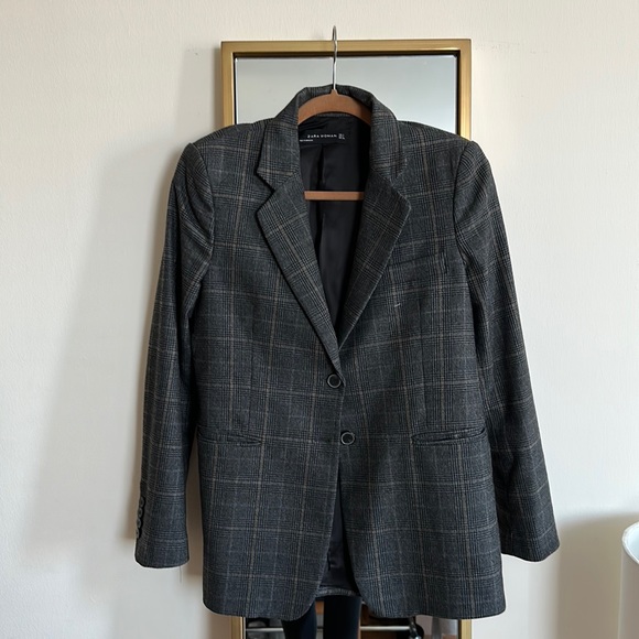 Zara Plaid Blazer - Picture 4 of 6